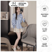 Áo Sơ Mi Nữ Dài Tay, Áo Kiểu Cổ Tròn Phong Cách Tiểu Thư Thời Trang Nữ | MORI CLOTHINGS