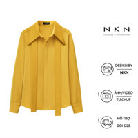 Áo sơ mi nữ dài tay, áo sơ mi kiểu NKN Analys ver2, thiết kế cổ nơ kiểu Âu, chất liệu cao cấp.