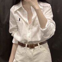 áo sơ mi nữ form rộng tay dài công sở tay lỡ trắng kiểu hàn quốc đẹp bigsize sang chảnh bánh bèo tay phồng chất đũi lụa tiểu thư ÁO SƠMI NỮ THIẾT KẾ THÊU CHỮ NGỰC, CỔ VÀ CẦU VAI PHỐI MÀU DÁNG VỪA TAY DÀI