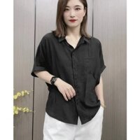 Áo sơ mi nữ form rộng tay lỡ chiết eo độc đáo SP25