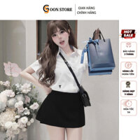 Áo sơ mi nữ form rộng thêu kiểu chất thô đũi , áo sơ mi nữ ngắn tay ulzzang vintage phong cách hàn quốc cáo cấp