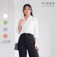 Áo sơ mi nữ HIDRO cơ bản chất liệu lụa Twill cao cấp HS102