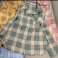 Áo Sơ Mi Nữ Kẻ Caro Cotton Feesize 4 Màu Cơ Bản Dễ Mặc, Dễ Phối Đồ.