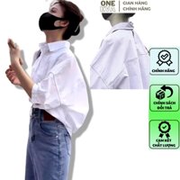 Áo Sơ Mi Nữ Kiểu Tay lỡ Form Rộng, Áo Sơ Mi Nữ Trắng Bigsize Đi Học, Công Sở