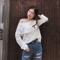 ÁO SƠ MI NỮ LỆCH VAI