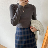 Áo sơ mi nữ nhung đáy ấm áp dành cho nữ Áo thun dài tay hàng đầu