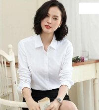 Áo Sơ Mi Nữ Tay Dài Công Sở - Trắng - XXL