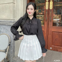 Áo sơ mi nữ tơ xốp babydoll dài tay A2464 Kymie