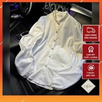 Áo Sơ Mi Nữ Trắng Dài Tay Cổ Đính Đá Ngọc.Áo Sơ Mi Chất Cotton Lụa Không Nhăn Kiểu Dáng Bèo Phong Cách Tiểu Thư