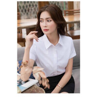 Áo sơ mi nữ U Ni cộc tay _ Áo sơ mi trắng U ni hàng loại 1