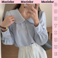 Áo sơ mi nữ vải voan mát không nhăn 3 màu hottrend quảng châu