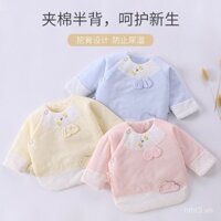 Áo sơ mi nửa lưng mùa thu đông, quần áo cho trẻ sơ sinh, chống gió, trang phục mùa xuân thu cho trẻ sơ sinh, áo khoác bông dày ấm