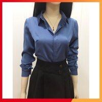 Áo sơ mi phi bóng mẫu mới nhiều màu sang chảnh - YY