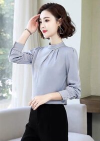 ÁO SƠ MI PHI LỤA SANG TRỌNG NT6368A1 - Xám - XL