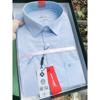Áo sơ mi PIERRE CARDIN tay ngắn, form reagular, vải mềm mịn, vạt ngang