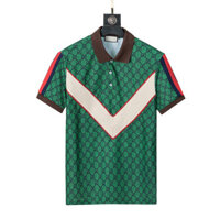 Áo Sơ Mi POLO Gucci2561 Phong Cách Mới Tay Ngắn Nam Slim-Fit Áo Thun Nam In Hình Thời Trang Áo Sơ Mi POLO Nam