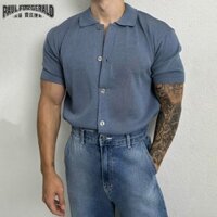 Áo sơ mi Polo nam tay ngắn thời trang PAUL FITZGERALD với quần Denim thông thường