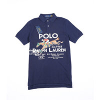 Áo sơ mi Polo ngắn tay in hình ngựa màu lớn thời trang mới của RalphLauren