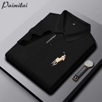 Áo sơ mi POLO thêu nửa tay đa năng dành cho nam Áo thun công sở thời trang