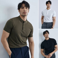 Áo Sơ Mi Polo Thời Trang Nam Phong Cách Hàn Quốc Màu Trơn Đứng Cổ Nam Đa Năng Áo Sơ Mi Polo Thời Trang Mùa Hè Nam Nguyên Chất Cotton Polo Top
