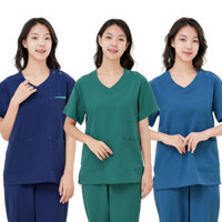 [Áo sơ mi + Quần] Bộ đồ chà tên miễn phí Tay ngắn SPA Nha khoa Đồng phục Bộ y tá Đồng phục bệnh viện Phẫu thuật