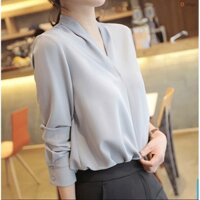 Áo sơ mi quảng châu vải voan form rộng