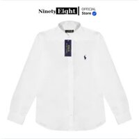 Áo Sơ Mi Ralph Lauren Chất Lụa Hàn Logo Thêu Cao Cấp-Áo Sơ Mi Nam Nữ Thêu Ngựa Hàng Đẹp Chuẩn Form Phong Cách Boy Phố