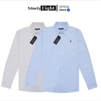 Áo Sơ Mi Ralph Lauren Phối Sọc Logo Thêu Phối Kẻ Sọc-Áo Sơ Mi Nam Kẻ Sọc Hàng Đẹp Chuẩn Form Phong Cách Hàn Quốc