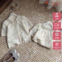 Áo Sơ Mi Ren Cổ Sen Đính Đá 2 Lơp Hàng QC Lii Love SOM21