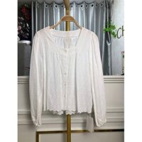 Áo sơ mi ren cổ vuông-021