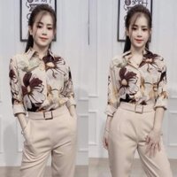 Áo sơ mi ren hoa