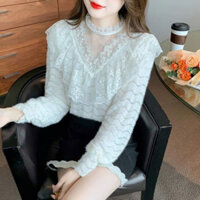 Áo sơ mi ren lông thỏ siêu VIP _ Áo sơ mi nữ công sở thanh lịch  _ Hàng loại 1