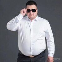 Áo sơ mi rộng rãi trào lưu Áo Sơ Mi Nam cho người béo cỡ lớn Áo sơ mi nam mẫu mới màu trắng áo sơ mi nam Cỡ lớn đẹp trai