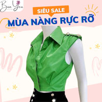 Áo Sơ Mi Sát Nách Nữ, Thanh Lịch, Mềm Mại, Phù Hợp Đi Làm, Đi Chơi – Bun Yeu Store