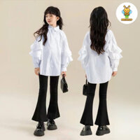 Áo sơ mi tay bèo  cho bé gái size đại BEESHOP D24090