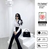 Áo Sơ Mi Tay Dài Bèo Vai Cánh Tiên HOTTRENDS (TRẮNG)