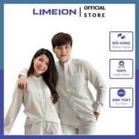 Áo Sơ Mi Tay Dài Cổ Trụ LIMEION FASHION Dáng Suông Phong Cách Năng Động Trẻ Trung DTD03