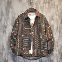 Áo Sơ Mi Tay Dài Họa Tiết Thổ Cẩm Thời Trang Dành Cho Nam