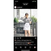 Áo sơ mi tay dài sọc đen Gago size S