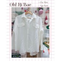 Áo sơ mi tay dài túi giả