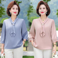 áo sơ mi tay lửng quý cô kết chuỗi duyên dáng ( thời trang anitagreen) n623