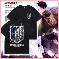 Áo Sơ Mi Tay Ngắn Áo Tay Ngắn Tấn Công Titan Tấn Công Titan Tay Ngắn Khảo Sát Quân Đoàn Cánh Tự Do Anime Áo Mùa Hè Nam Thanh Niên Nửa Tay Quần Áo