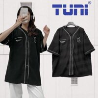 Áo Sơ Mi Tay Ngắn BUNNY Chất Kaki Chéo Phong Cách Ulzzang - MÀU ĐEN SZ L