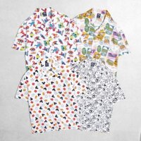 Áo Sơ Mi Tay Ngắn Họa Tiết Hoạt Hình Siêu Cute Cổ Danton Form Rộng - Katus Store 417