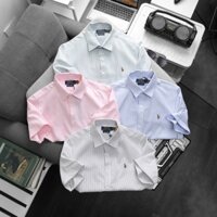 Áo sơ mi tay ngắn nam oxford cotton xuất xịn sọc pastel - sơ mi nam tay ngắn bigsize ( 50kg - 90kg ) - 3bros