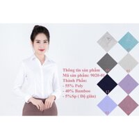 Áo sơ mi Thái Hoà màu trắng 9020 co giãn nhieu {size M tay dài)