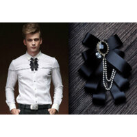 Áo Sơ Mi Thắt Nơ Cổ Hoa Nam Trang Trọng Phù Hợp Với Doanh Nhân Cưới Chổi Cưới Phiên Bản Hàn Quốc