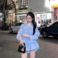 Áo sơ mi thêu lỗ cho nữ hàng ZARA 2025 xuất xịn có ảnh thật