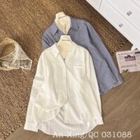 ÁO SƠ MI THÔ ĐŨI PHỐI CỔ REN CHO NỮ A10