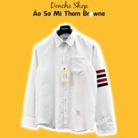 Áo Sơ Mi Thom Browne Dài Tay 4 Sọc 2 Màu Cực Nét - Áo Sơ Mi Nam Nữ Thome Chất Cotton Cao Cấp SM039